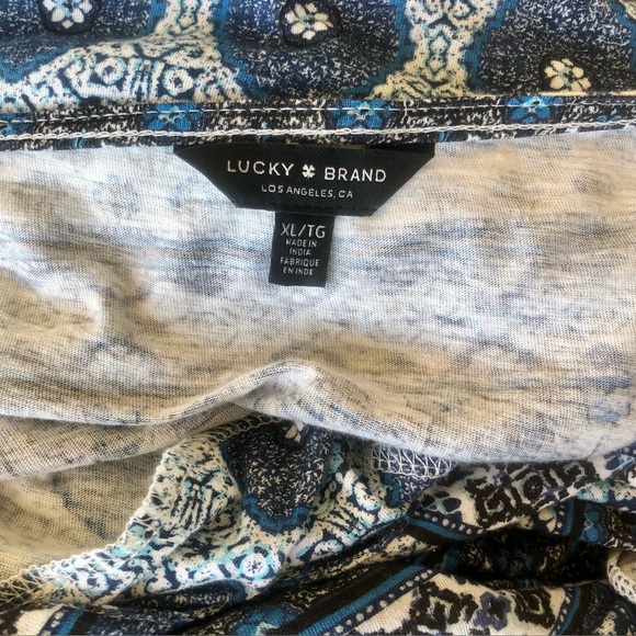 Lucky Brand 🍀 BoHo V-Neck Tie Front 🦋 - Picture 9 of 11